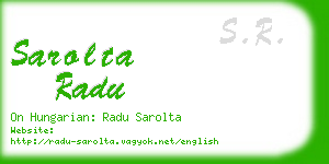 sarolta radu business card